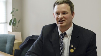 Jason Ravnsborg, now South Dakota's attorney general, speaking in Sioux Falls, Feb. 23, 2014.