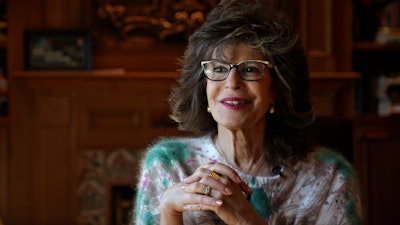 In this March 27, 2019, photo, author Shoshana Zuboff speaks to a reporter in her home in Maine.
