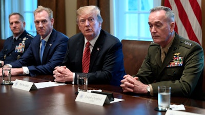 President Donald Trump during a meeting in the Cabinet Room of the White House, April 3, 2019.