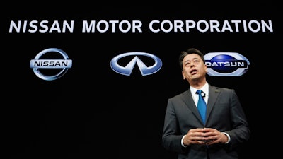 Nissan Chief Executive Makoto Uchida speaks during a press conference in the automaker's headquarters in Yokohama, Dec. 2, 2019.