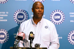 In this Dec. 4, 2015, file photo, Ray Curry, a regional director of the United Auto Workers, speaks in Chattanooga, Tenn.