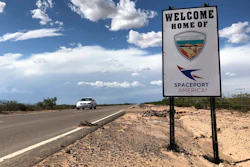 This Aug. 15, 2019, image shows the road to Spaceport America near Upham, N.M.