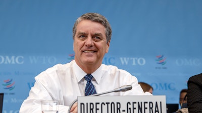Roberto Azevedo, Director General of the World Trade Organization, at the opening of the General Council in Geneva, Dec. 9, 2019.
