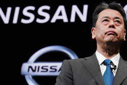 In this Dec. 2, 2019, file photo, Nissan Chief Executive Makoto Uchida speaks during a press conference at the automaker's headquarters in Yokohama.