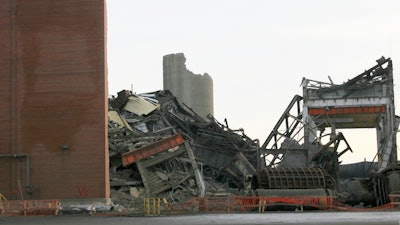 Rubble remains after DTE Energy Co.'s old Conners Creek Power Plant was demolished Dec. 13, 2019, in Detroit.