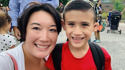 Nancy Glynn, of Manchester, N.H., with her son Hunter.