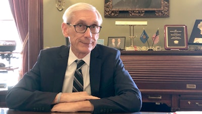 Gov. Tony Evers during an interview in Madison, Dec. 19, 2019.