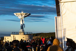 People attend the launch of Ethiopia's first micro-satellite at the Entoto Observatory on the outskirts of Addis Ababa, Dec. 20, 2019.