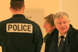 Former France Telecom Chief Executive Didier Lombard arrives at Paris' courthouse, Dec. 20, 2019.