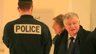 Former France Telecom Chief Executive Didier Lombard arrives at Paris' courthouse, Dec. 20, 2019.