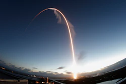 A time exposure of the United Launch Alliance Atlas V rocket lifting off from Cape Canaveral Air Force station, Dec. 20, 2019.