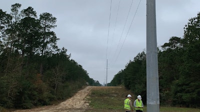 Transmission line project in Newton Co., Texas, April 2019.