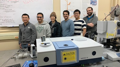 Members of Mikhail Kats’ UW-Madison research team include postdoctoral scholar Yuzhe Xiao and graduate students Alireza Shahsafi, Zhaoning (April) Yu, Jad Salman, Chenghao Wan and Ray Wambold.