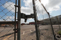 Locked gates are seen outside the closed Bayou Steel Group steel mill in LaPlace, La., Oct. 1, 2019.