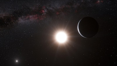 Artist’s rendering of a planet astronomers have found in Alpha Centauri, a star system that is the Sun’s closest neighbor.