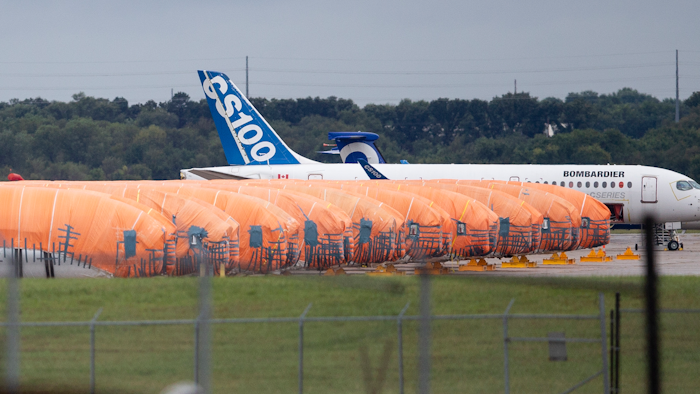 Fuselages for the Boeing 737 Max made by Spirit AeroSystems in Wichita, Kan., Oct. 3, 2019.