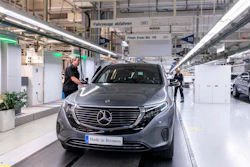 The Mercedes-Benz EQC produced at the automaker’s Bremen plant.