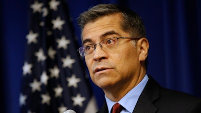 California Attorney General Xavier Becerra at a news conference in Sacramento, Dec. 4, 2019.