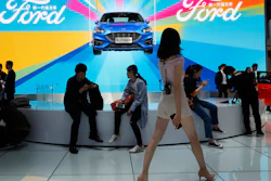 The Ford booth at Auto China 2018 in Beijing, April 25, 2018.