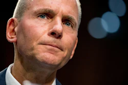 In this Oct. 29, 2019, file photo, Boeing President and CEO Dennis Muilenburg testifies on Capitol Hill.