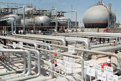 Aramco refinery at Ras Tannura, Saudi Arabia, 1990.