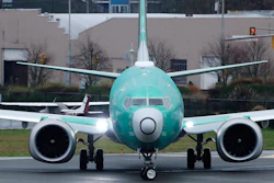 In this Dec. 11, 2019, file photo, a Boeing 737 Max taxis before a test flight at Renton Municipal Airport, Renton, Wash.