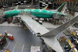 A Boeing 737 Max 8 on the assembly line at Boeing's assembly facility in Renton, Wash., March 27, 2019.