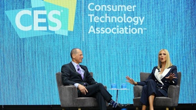 Ivanka Trump during an interview with Gary Shapiro, CEO of the Consumer Technology Association, Jan. 7, 2020, in Las Vegas.