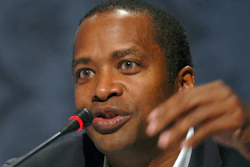In this Dec. 3, 2009, file photo, David Drummond, senior vice president and chief legal officer of Google, addresses the 62nd World Newspaper Congress in Hyderabad, India.