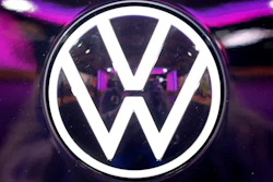 VW logo on a car at the company's factory in Zwickau, Nov. 4, 2019.