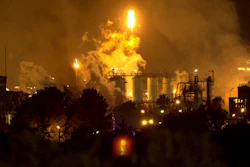 Smoke rises following an explosion at an industrial hub near Tarragona, Spain, Jan. 14, 2020.