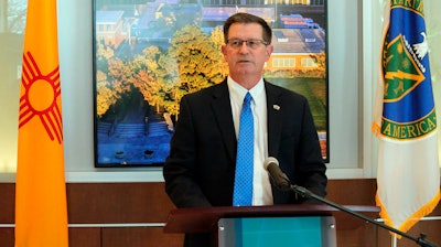 Sandia National Laboratories Director James Peery at a news conference in Albuquerque, Jan. 15, 2020.