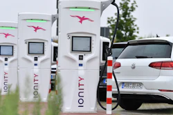 Commissioning of an Ionity E superfast charging park in Altenburg, Germany, July 19, 2019.