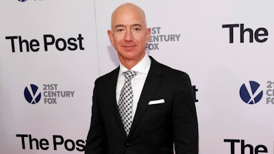 In this Dec. 14, 2017, file photo, Jeff Bezos attends the premiere of 'The Post' at The Newseum in Washington.