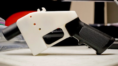 This Aug. 1, 2018, file photo shows a 3D printed gun called the Liberator in Austin, Texas.