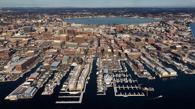 The waterfront in Portland, Maine, Jan. 22, 2020.