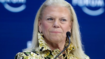 In this Jan. 21, 2020, file photo, Ginni Rometty, president and CEO of IBM, attends a panel discussion at the World Economic Forum in Davos, Switzerland.