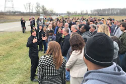 Vega employees at the future home of the company's North American headquarters, Mason, Ohio, Jan. 14, 2018.