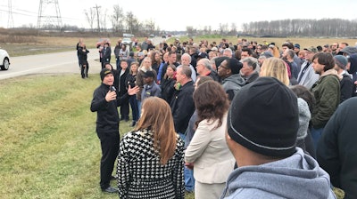 Vega employees at the future home of the company's North American headquarters, Mason, Ohio, Jan. 14, 2018.