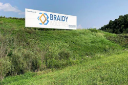 Sign marking the future site of Braidy Industries’ aluminum mill in Ashland, Ky.