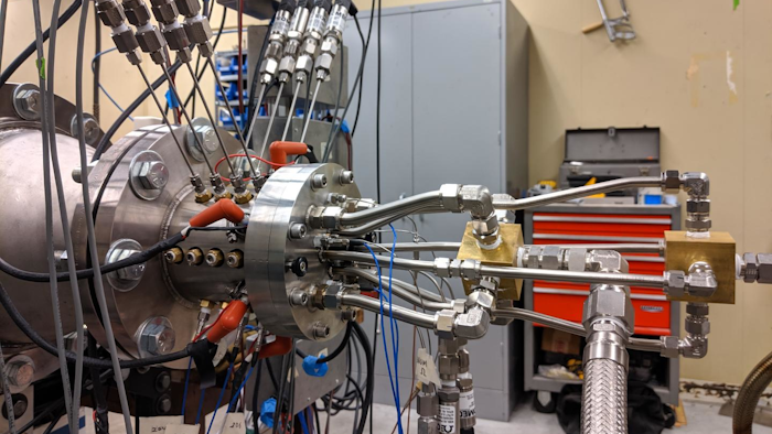 Experimental rotating detonation engine.