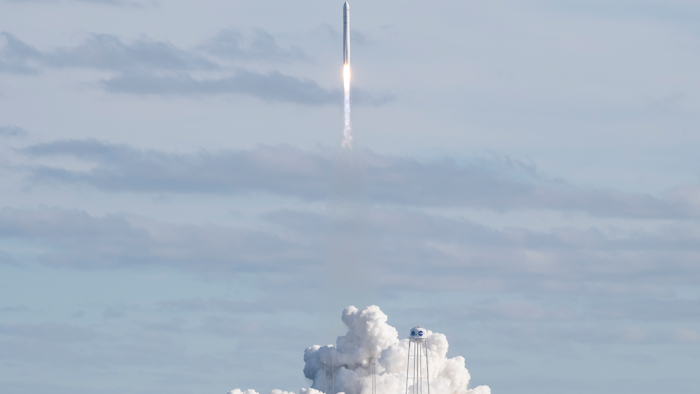 The Northrop Grumman Antares rocket launches at NASA's Wallops Flight Facility, Feb. 15, 2020, in Wallops Island, Va.