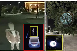 A BGU Tesla (left) considers a phantom image as a real person; the Mobileye 630 PRO autonomous vehicle system (right) interprets an image projected on a tree as a real road sign.