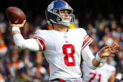New York Giants quarterback Daniel Jones during a game against the Chicago Bears, Nov. 24, 2019.