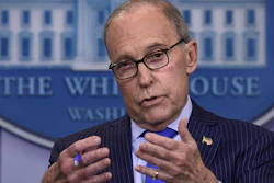 Senior White House economic adviser Larry Kudlow speaks during a briefing at the White House, June 6, 2018.