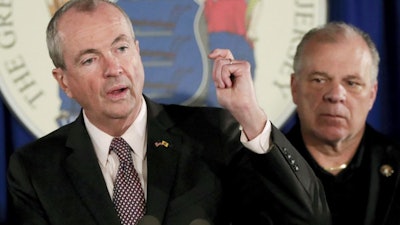 New Jersey Gov. Phil Murphy and state Senate President Stephen Sweeney.