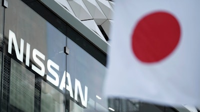 Nissan logo at the automaker's showroom in Tokyo, May 10, 2019.