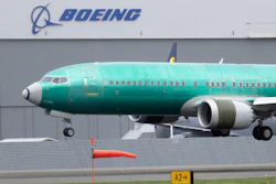 In this April 10, 2019, file photo, a Boeing 737 Max 8 airplane lands following a test flight at Boeing Field in Seattle.