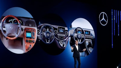 Ola Kallenius, chairman of the board of management at Daimler, at the CES tech show, Jan. 6, 2020, in Las Vegas.