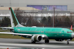 A Boeing 737 Max taxis for a test flight in Renton, Wash., Dec. 11, 2019.